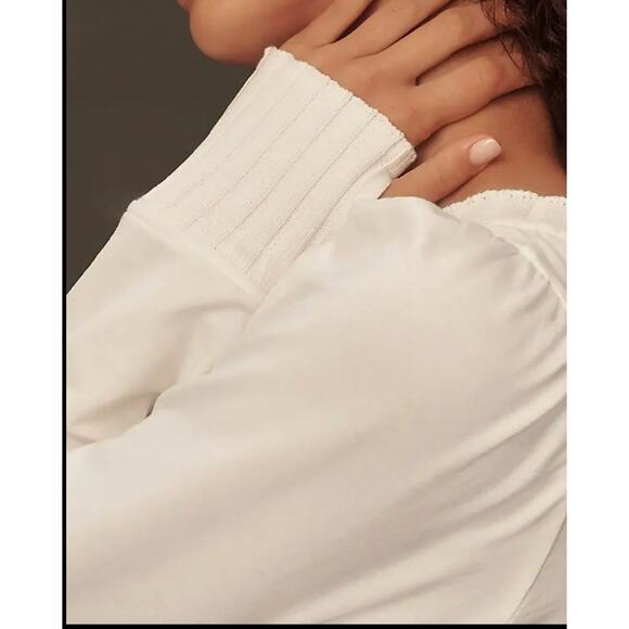 Anthropologie Sundays TORY Lounge Knit Jumpsuit | Sz S, Cream White NEW $211 - Picture 4 of 10